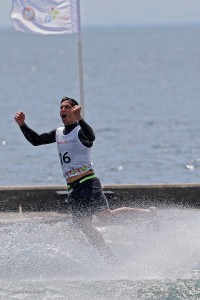 En el lago Ontario se realizo la competencia del Overall del Ski náutico de los XVII Juegos Panamericanos de Toronto 2015.  En varones compiten Felipe y Rodrigo Miranda y en damas Valentina Gonzalez y Fernanda Nasser. Toronto, Canadá 22/07/2015 Foto: Max Montecinos/Mindep